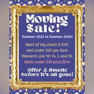 Moving Sale Announcement Poster